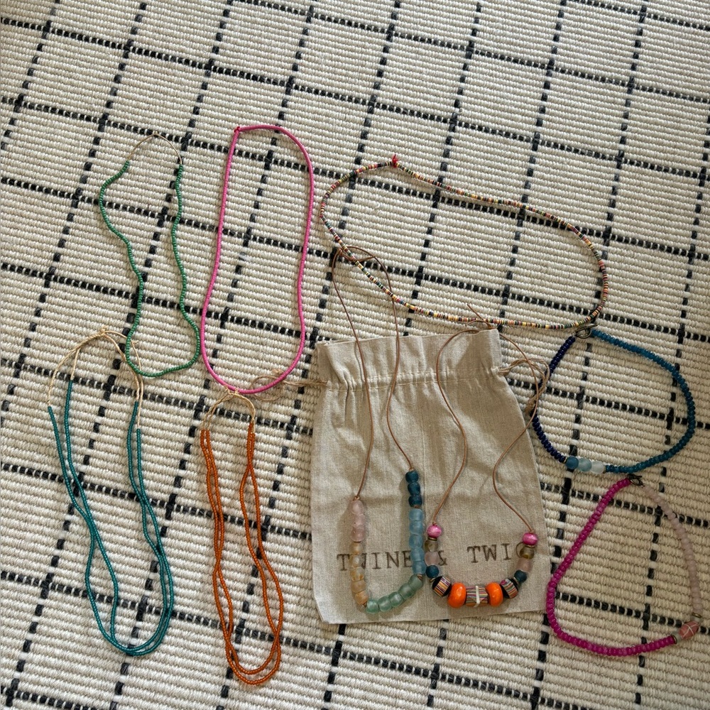Multicolor Layered Beaded Necklace by Twine & Twig - Picture 6 of 7